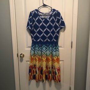 LuLaRoe Amelia - Unicorn Ombré